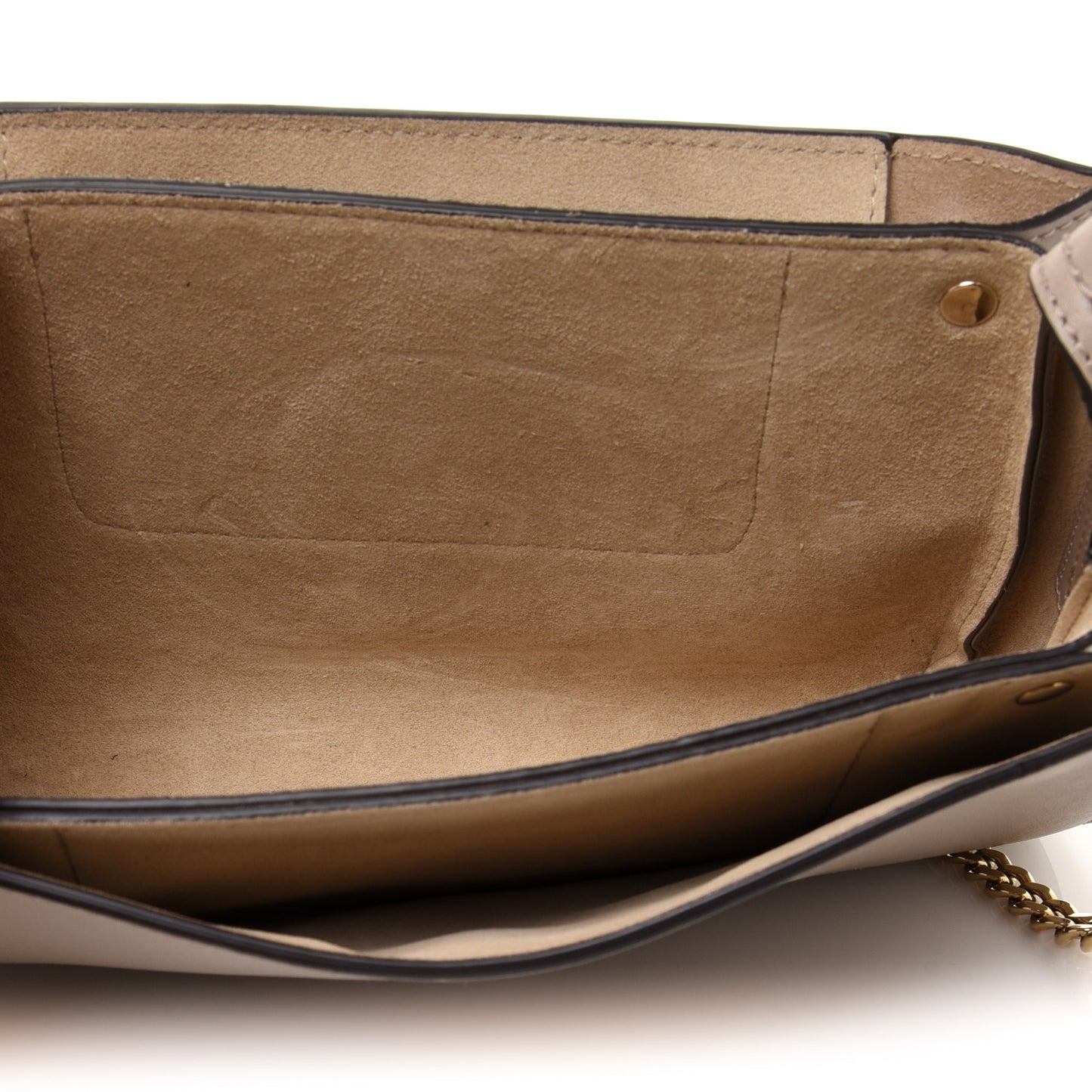 Suede Calfskin Small Faye Shoulder Bag Motty Grey