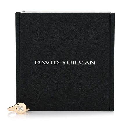 David Yurman 18K Yellow Gold Diamond Initial K Pinky Ring 49 5 6 of 6