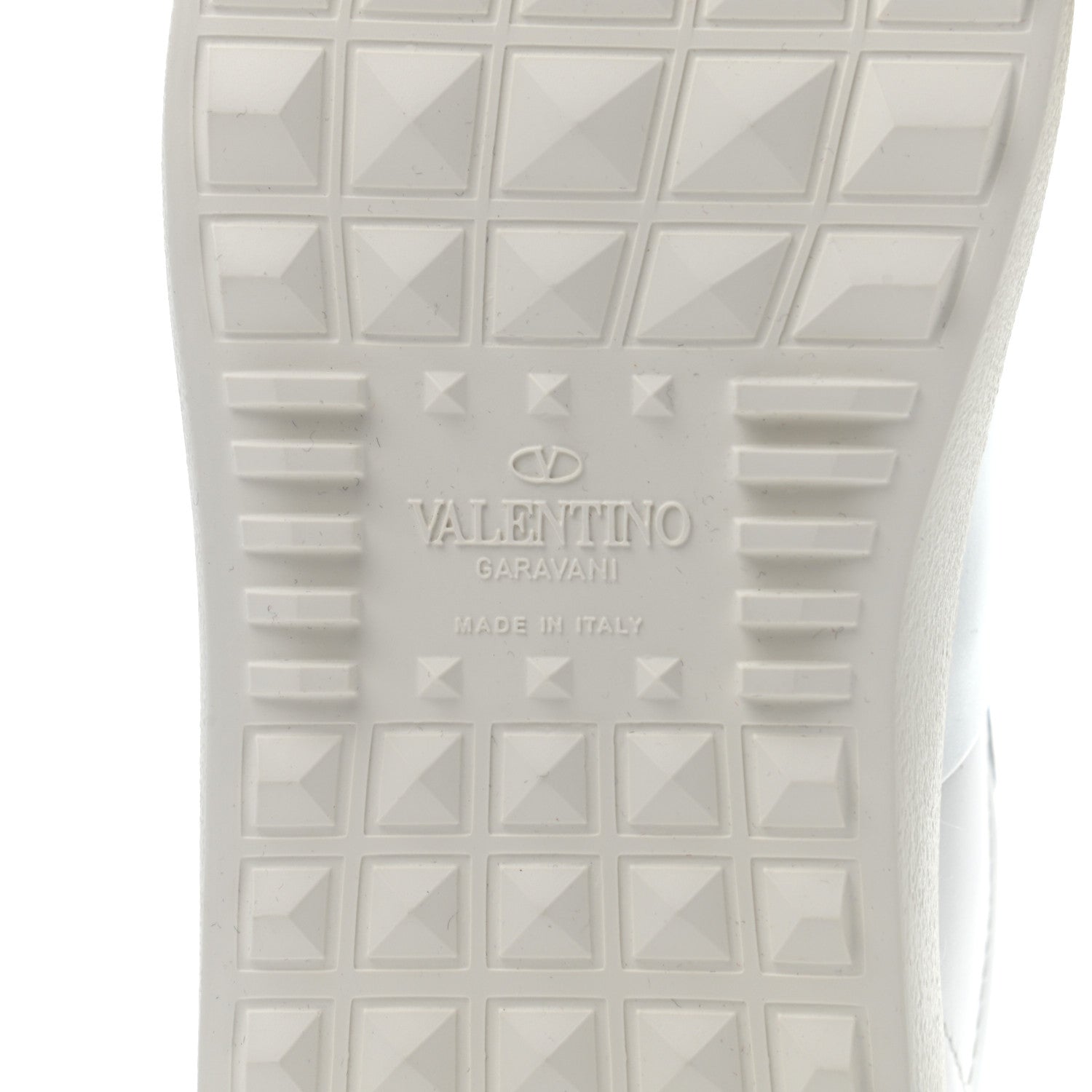 Valentino Garavani Calfskin Rockstud Open Sneakers 36.5 White Silver 6 of 8