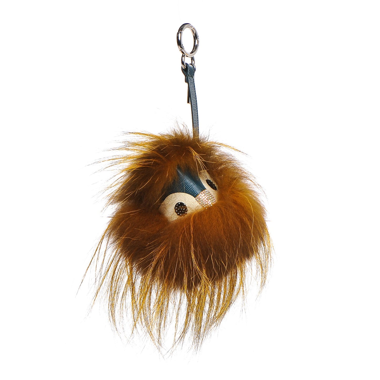 Fox Fur Vitello Lucy Junior Mini Monster Bag Bug Charm Ocean Multicolor Giallo