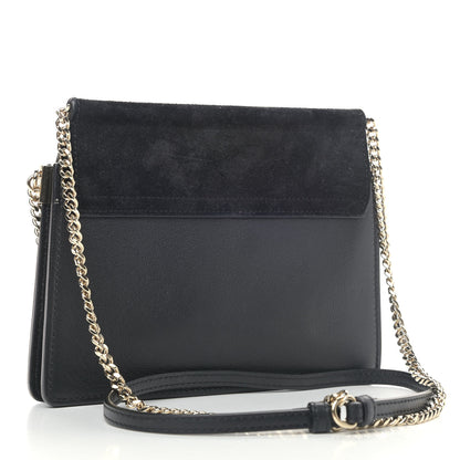 Chloe Calfskin Suede Mini Chain Faye Shoulder Bag Black 2 of 9