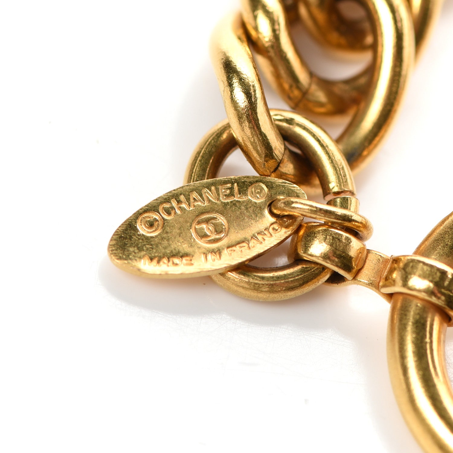 Chanel 31 Rue Cambon Paris Medallion Chain Bracelet Gold 4 of 4