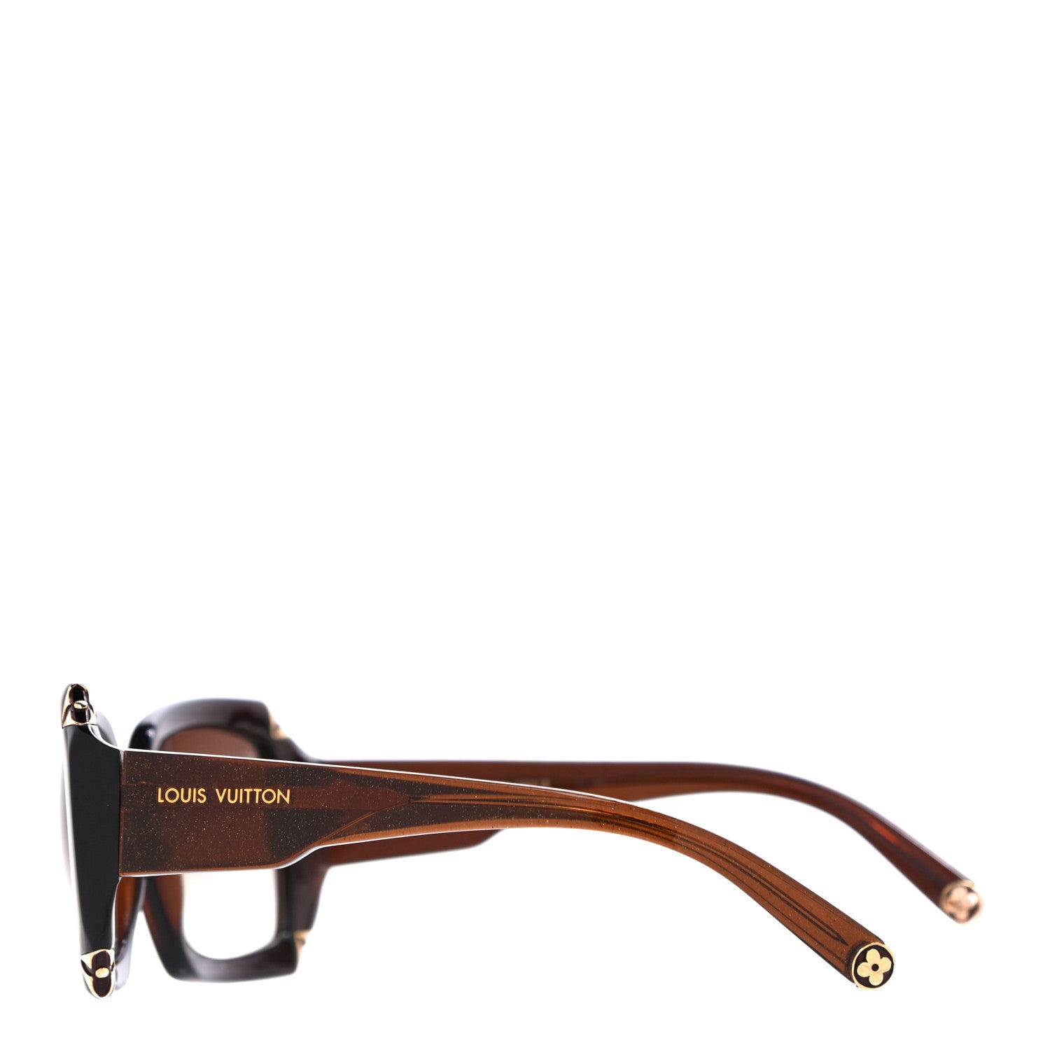 Louis Vuitton Hortensia Cat Eye Sunglasses Z0366W Brown Glitter 2 of 7