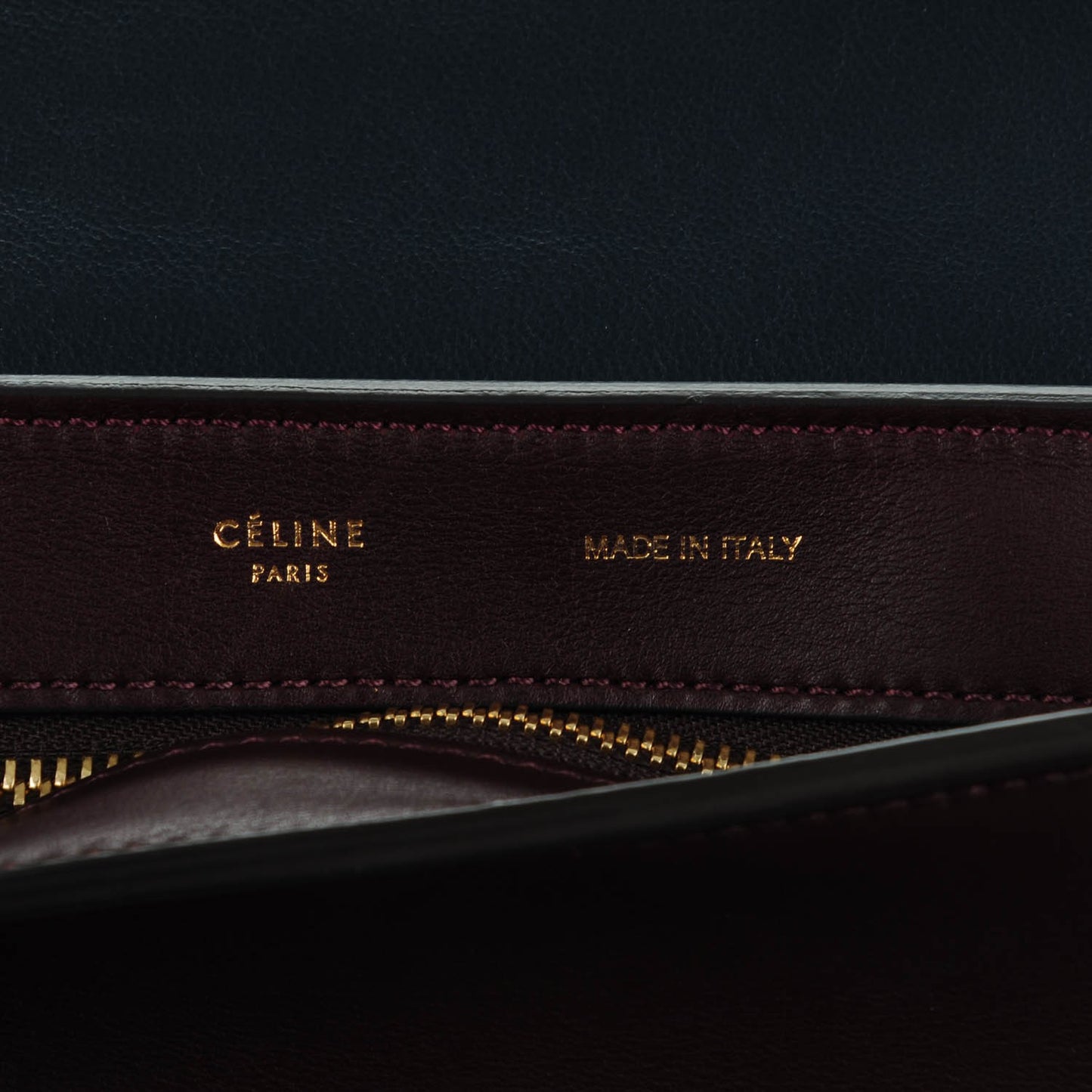 Smooth Calfskin Suede Medium Tri-Color Trapeze Burgundy