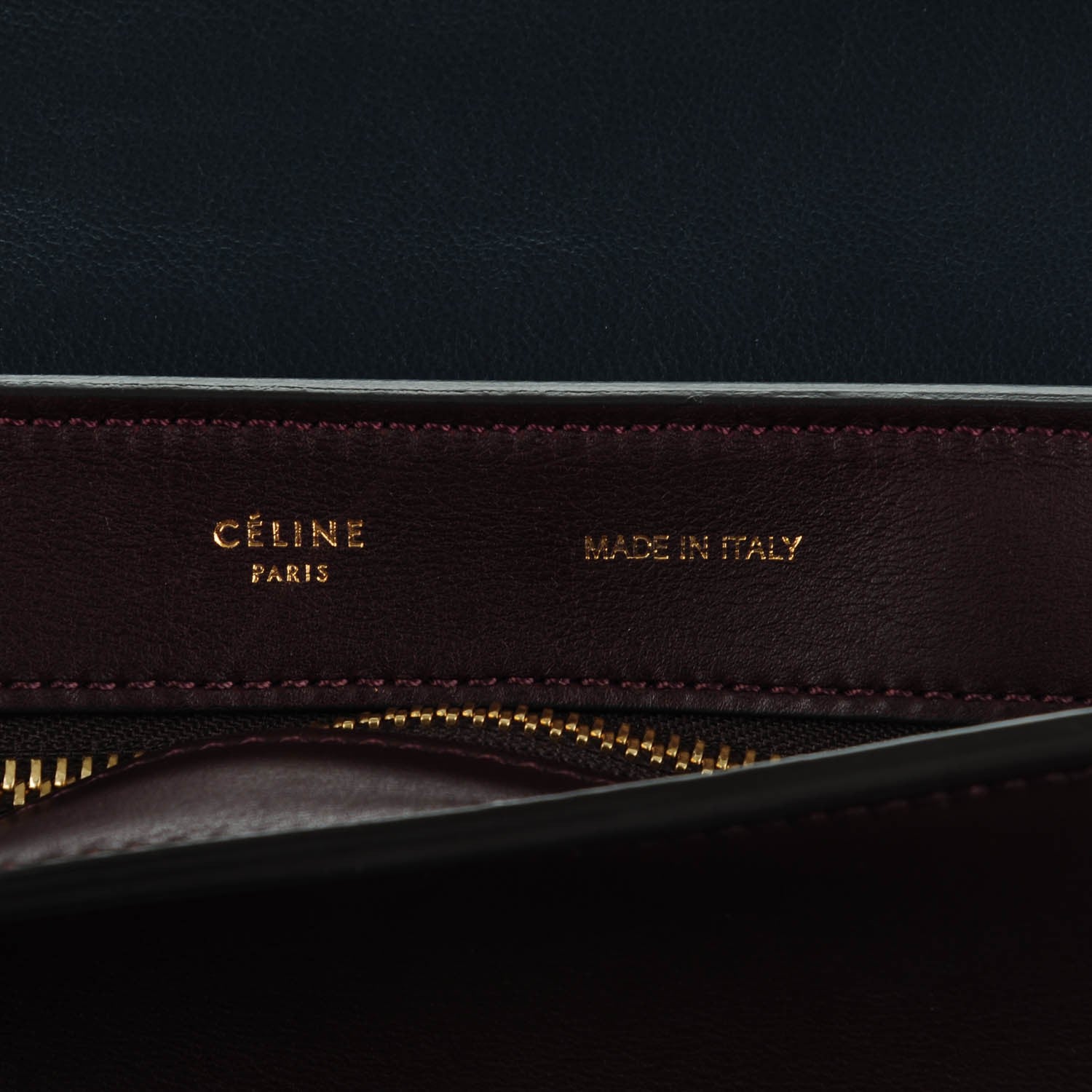 Celine Smooth Calfskin Suede Medium Tri-Color Trapeze Burgundy 5 of 7