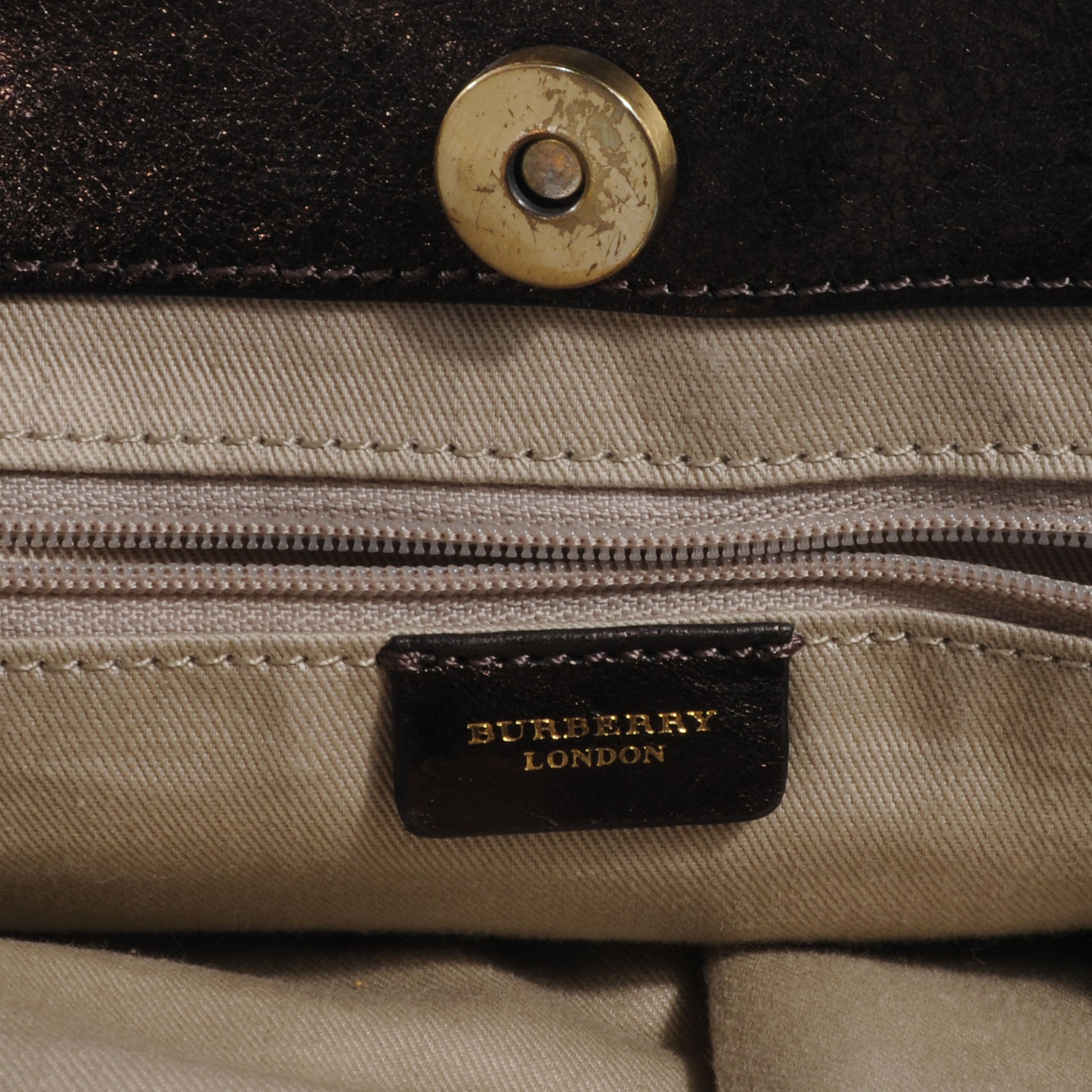 Burberry Leather Flat Portrait Tote Bronze 6 of 7