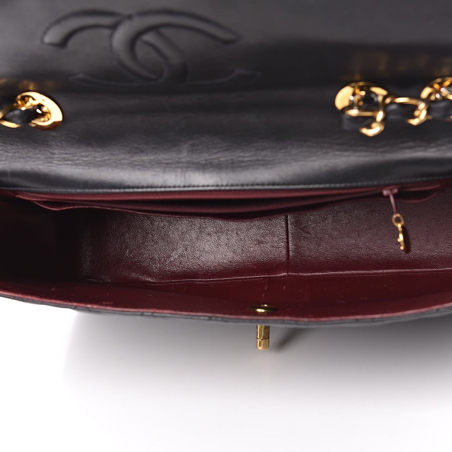 Lambskin Quilted XL Jumbo Single Flap Black