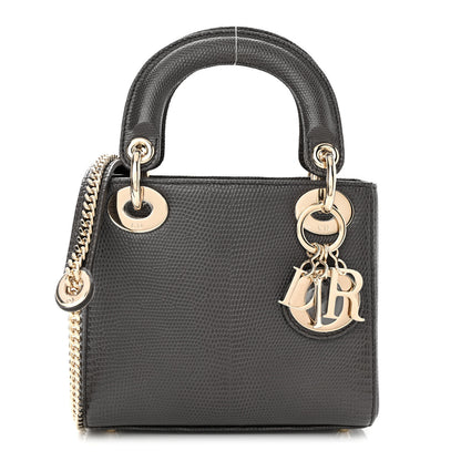 Christian Dior Lizard Mini Lady Dior Gris Fume 1 of 9