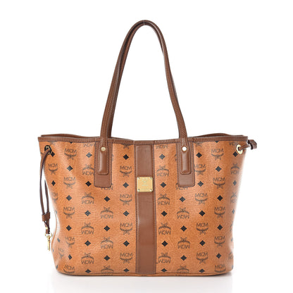 MCM Visetos Medium Liz Reversible Shopper Tote Cognac 4 of 20