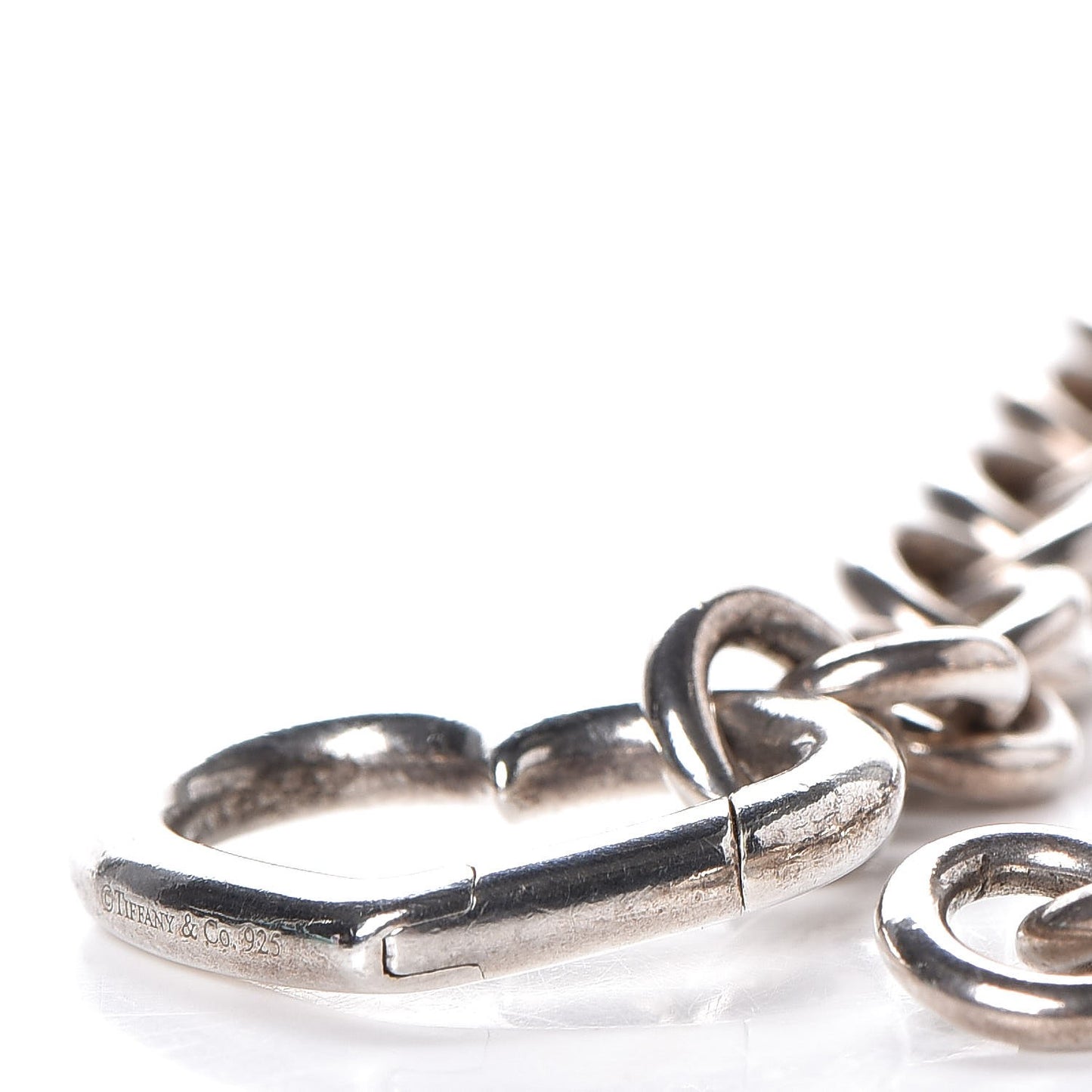 Sterling Silver Heart Clasp Choker Necklace