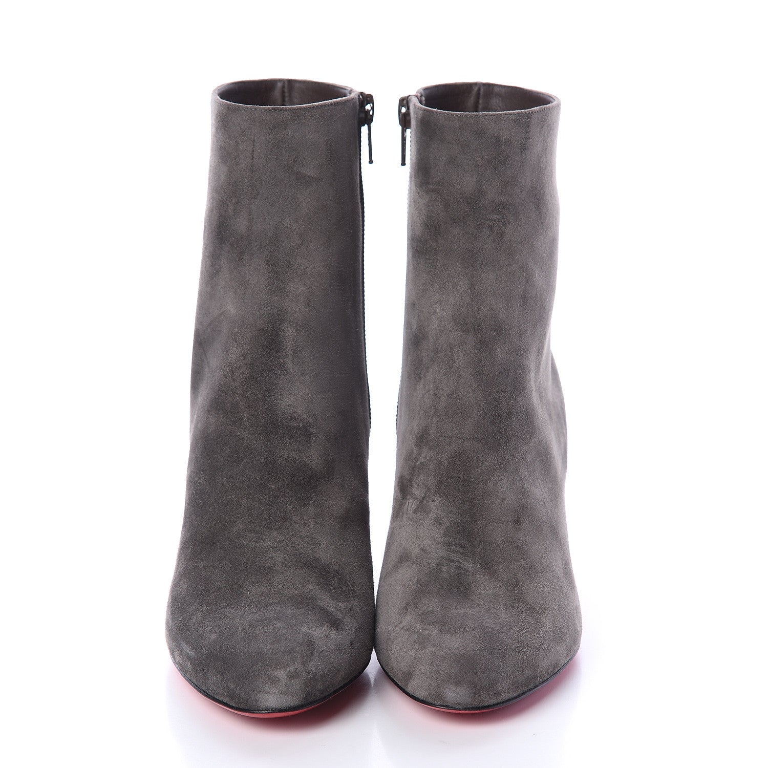 Christian Louboutin Suede Top 70 Ankle Boots 36.5 Grey 2 of 7