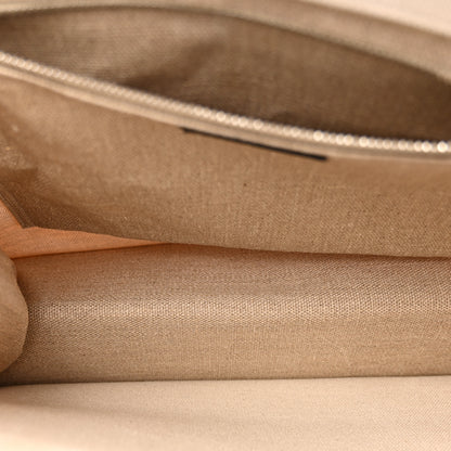Saint Laurent Linen Calfskin Small Rive Gauche Tote Optic White 5 of 10