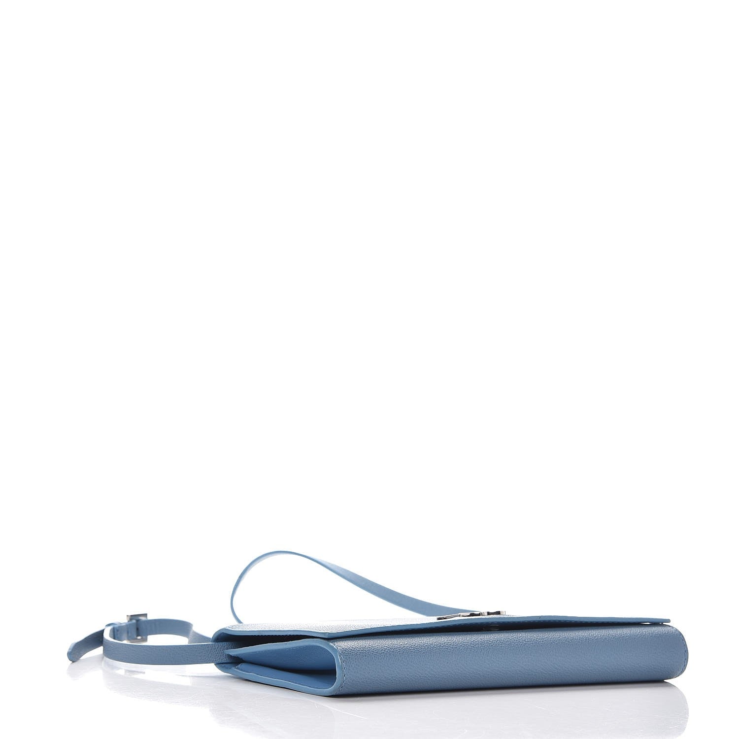 Alexander McQueen Calfskin Insignia Pouch with Strap Blue 4 of 9