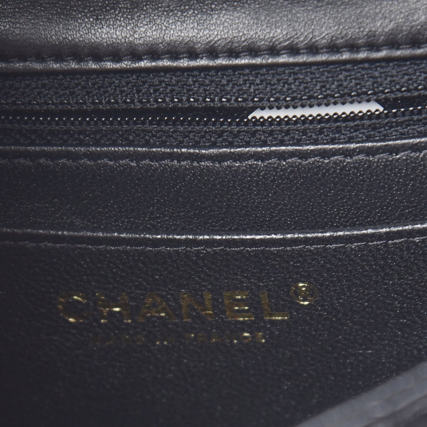 Lambskin Quilted Mini Square Flap Black