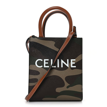 Celine Canvas Calfskin Mini Vertical Cabas Khaki 1 of 8