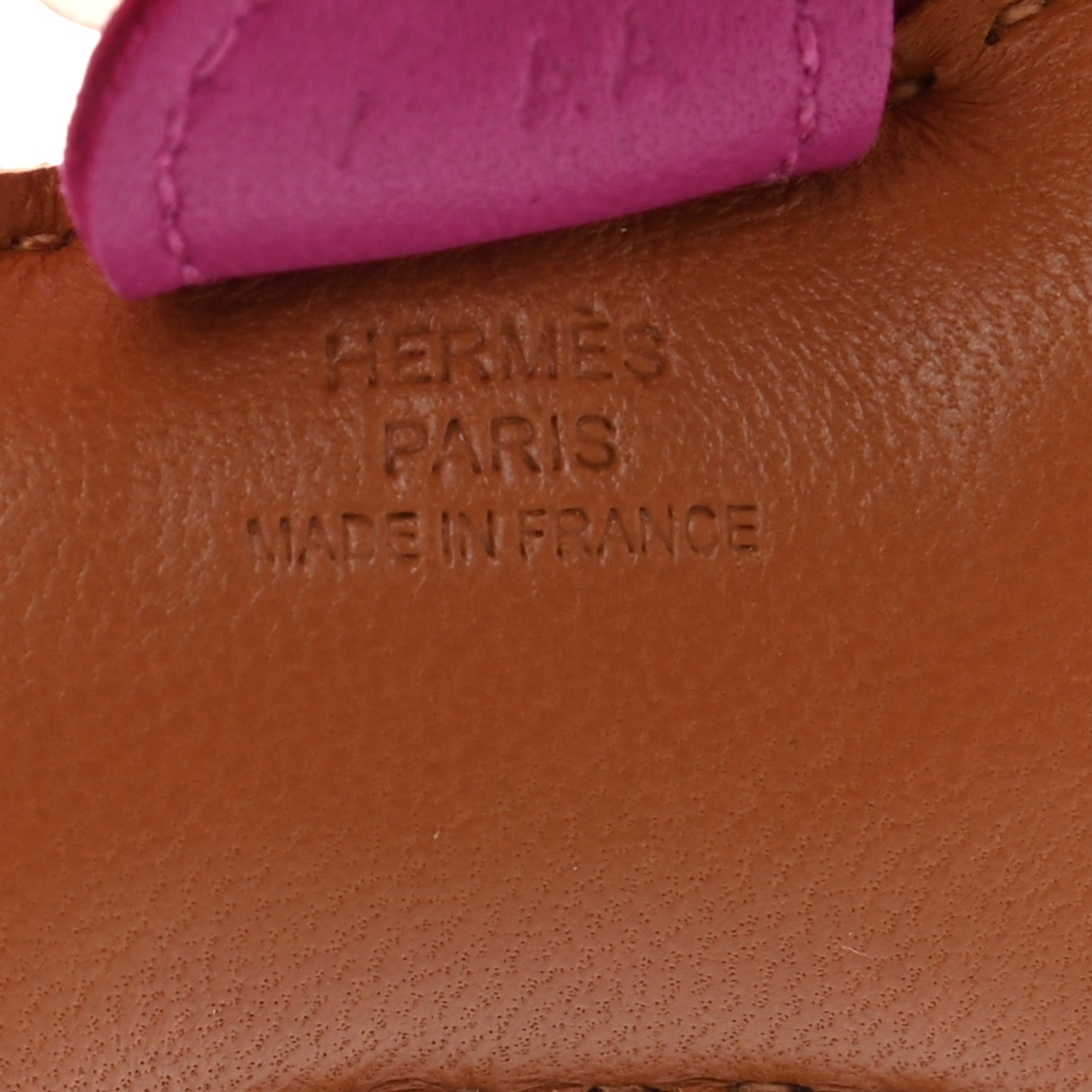 Hermes Milo Lambskin Grigri Rodeo Horse Bag Charm PM Gold Rubis Rose Poupre 4 of 4