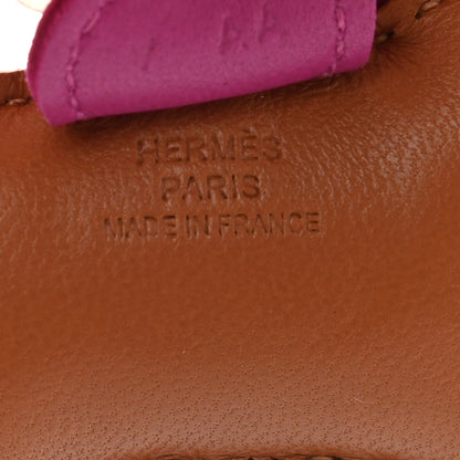 Hermes Milo Lambskin Grigri Rodeo Horse Bag Charm PM Gold Rubis Rose Poupre 4 of 4