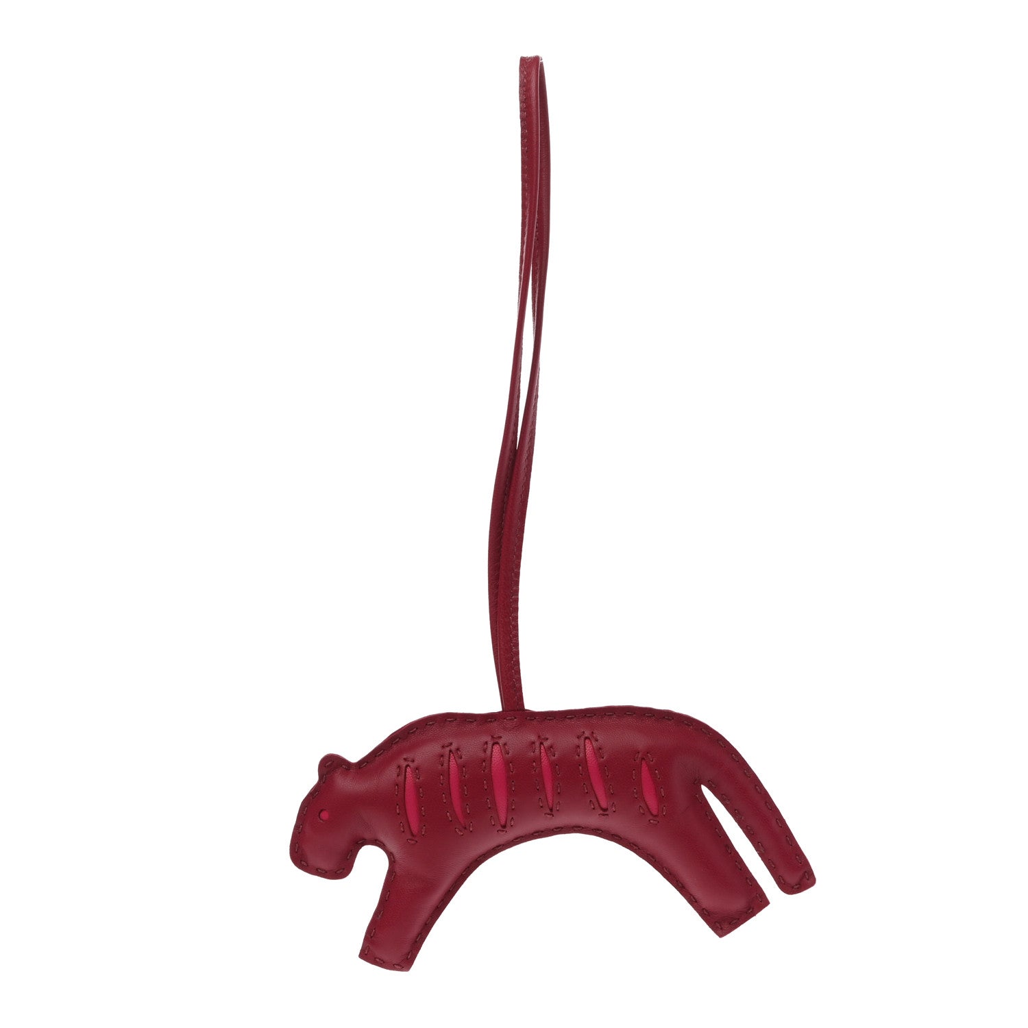 Hermes Milo Lambskin Rooroo Bag Charm Rouge H Rose Ete 1 of 4