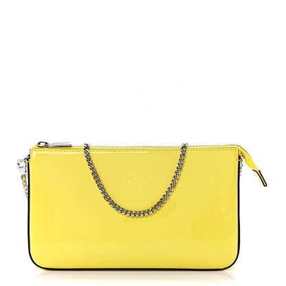 Christian Louboutin Patent Loubila Chain Clutch Yellow 1 of 10