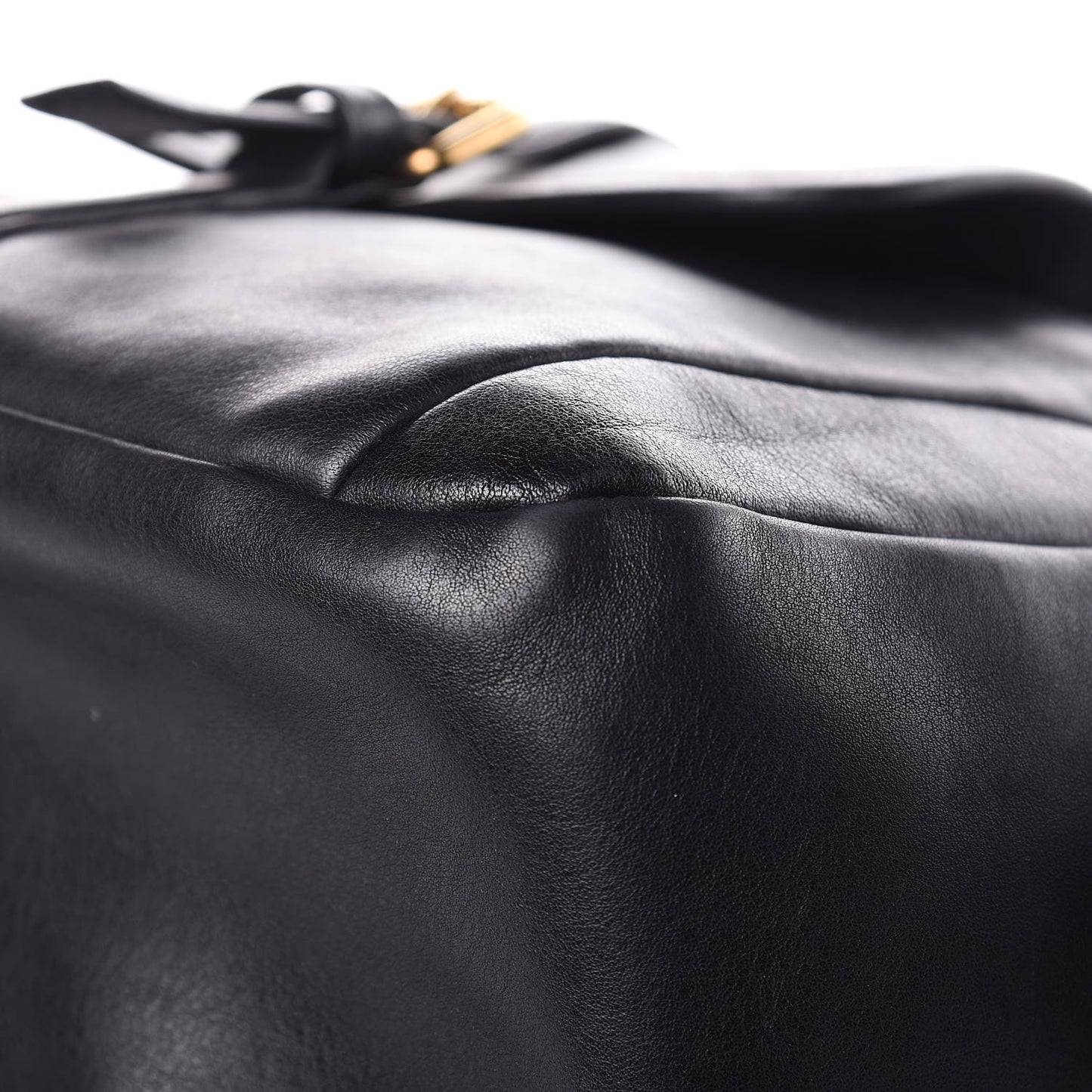 Calfskin Gabby Bucket Bag Black