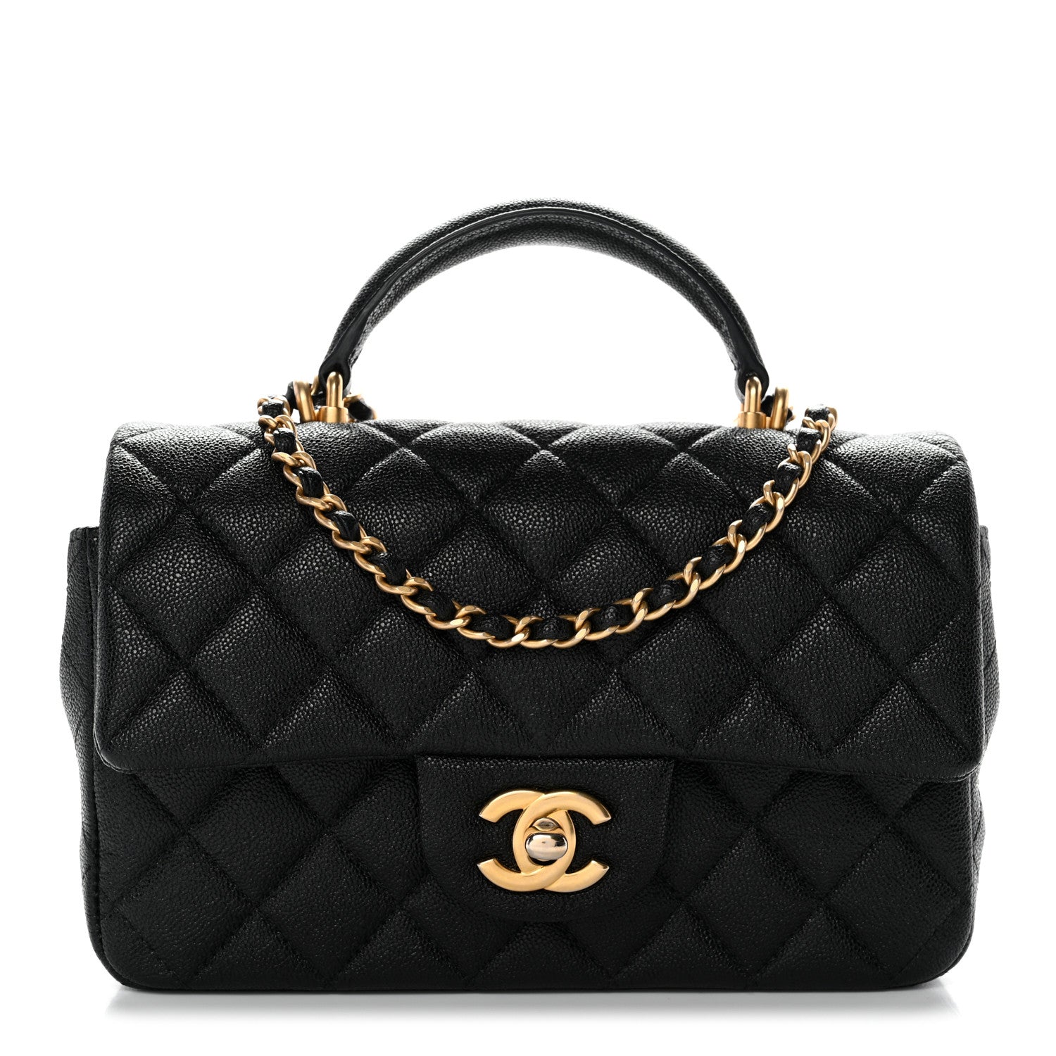 Chanel Caviar Quilted Mini Top Handle Rectangular Flap Black 1 of 11
