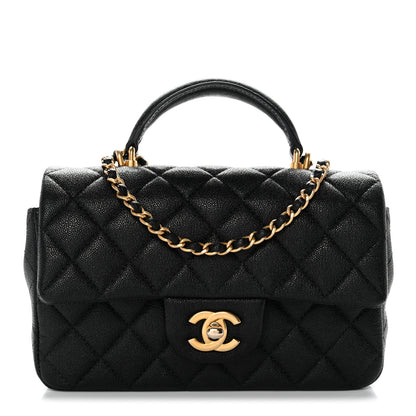 Chanel Caviar Quilted Mini Top Handle Rectangular Flap Black 1 of 11