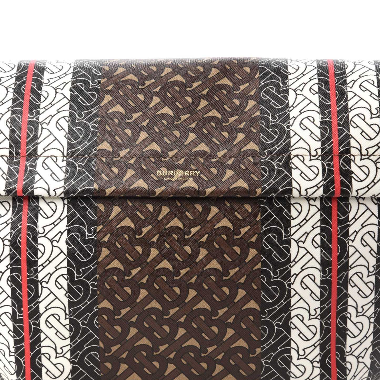 E-Canvas Monogram Stripe XL Sonny Bum Bag Bridle Brown