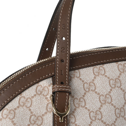 Gucci GG Supreme Monogram Calfskin Medium Nice Top Handle Dome Bag New Mystic White Beige Brown 9 of 13