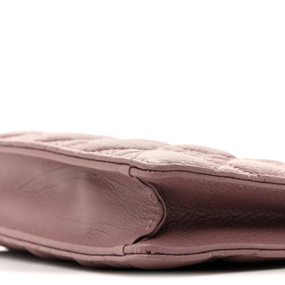 Christian Dior Calfskin Cannage Caro Zipped Pouch With Chain Peony Pink 10 of 12