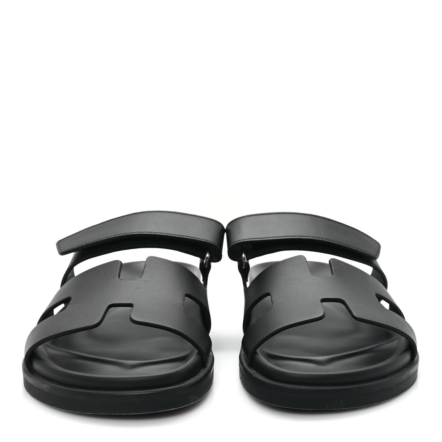 Hermes Calfskin Womens Chypre Sandals 38 Black 3 of 10