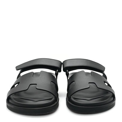 Hermes Calfskin Womens Chypre Sandals 38 Black 3 of 10