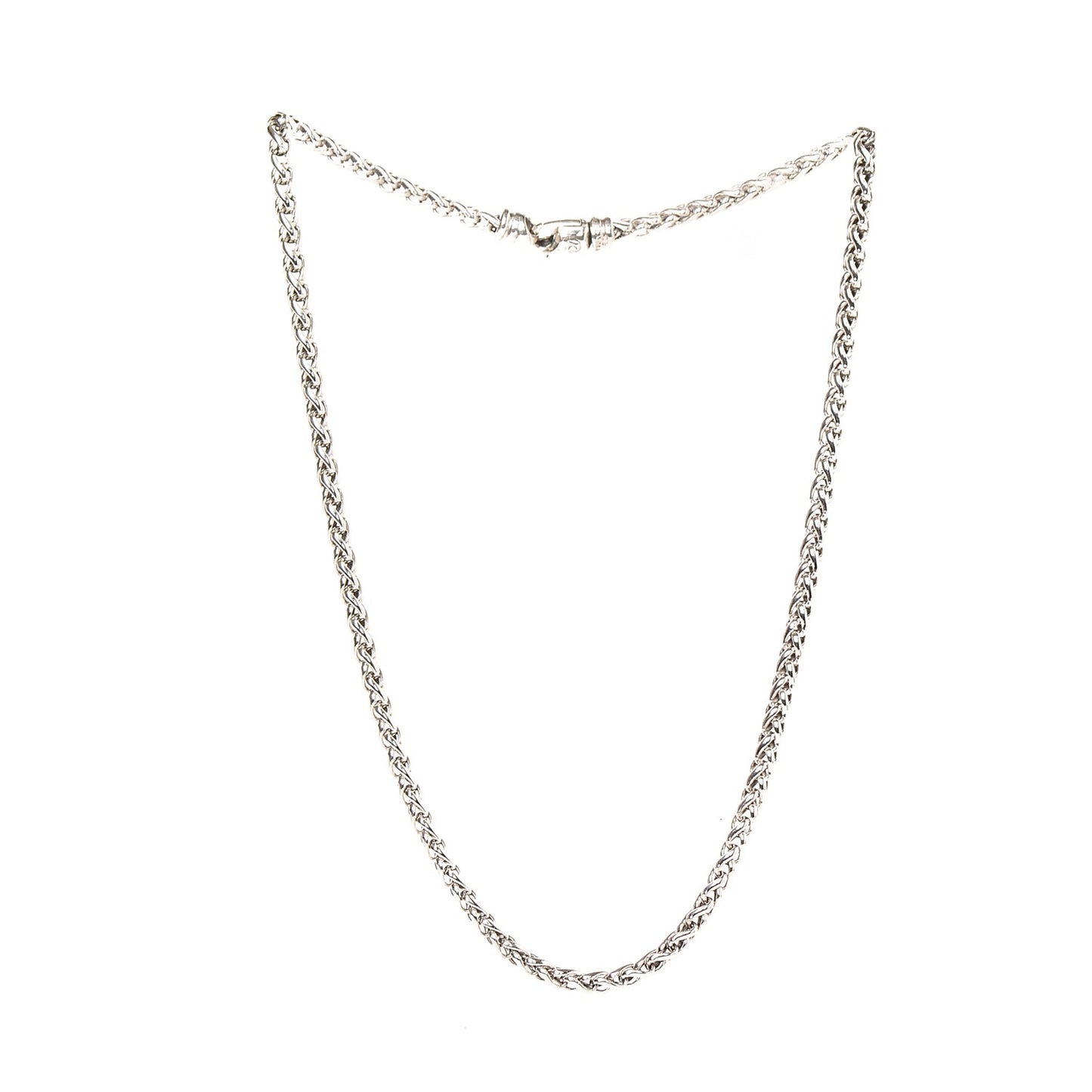 Sterling Silver 4mm Wheat Chain Necklace