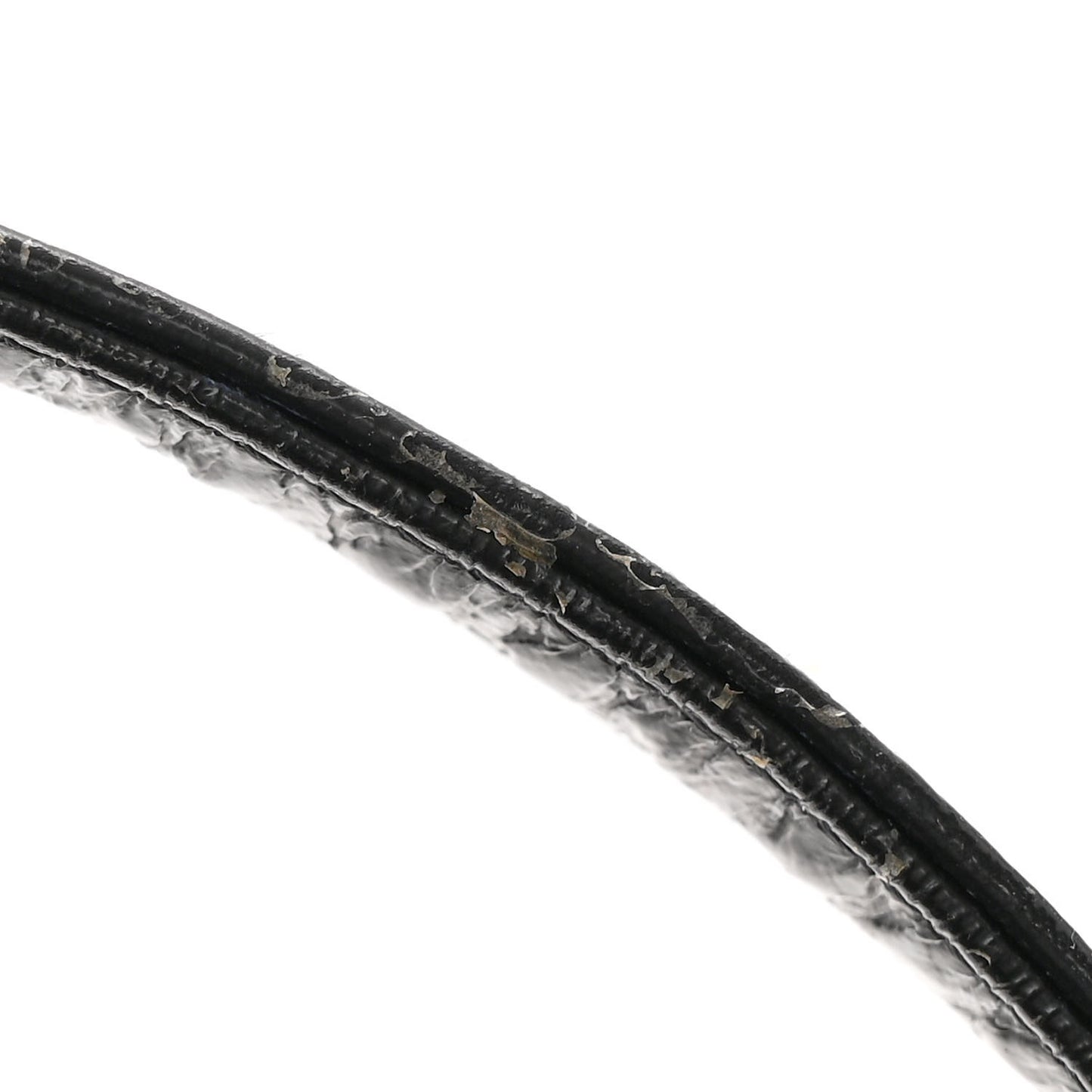 Shiny Aged Calfskin Quilted Large Shopping Bag Black