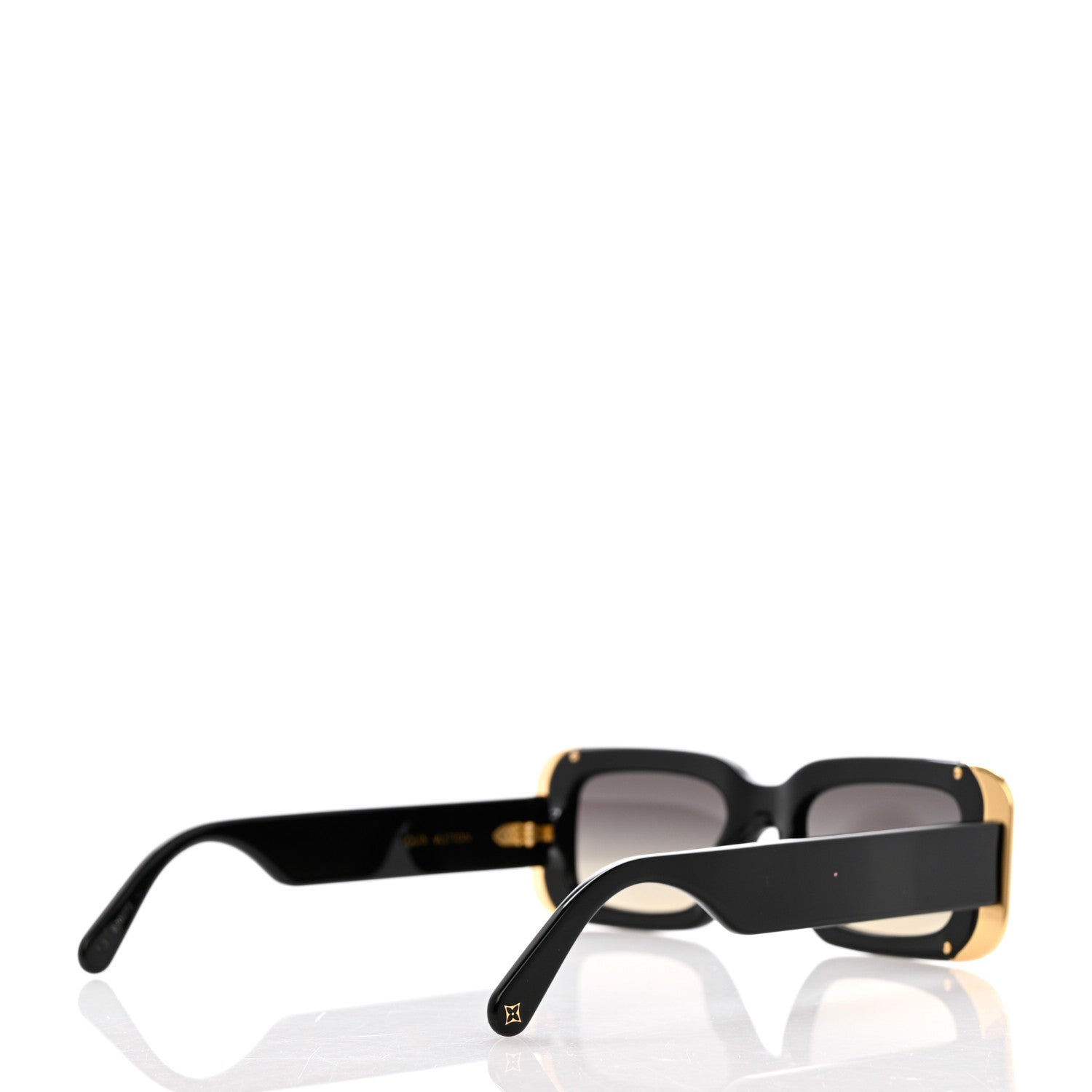 Louis Vuitton Acetate LV Moon Rectangle Sunglasses Z1653W Black 4 of 9
