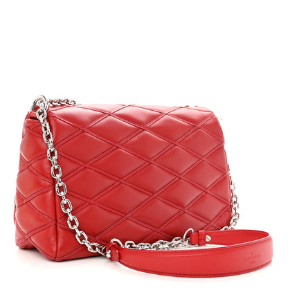 Louis Vuitton Lambskin Malletage GO-14 MM Rouge 3 of 9