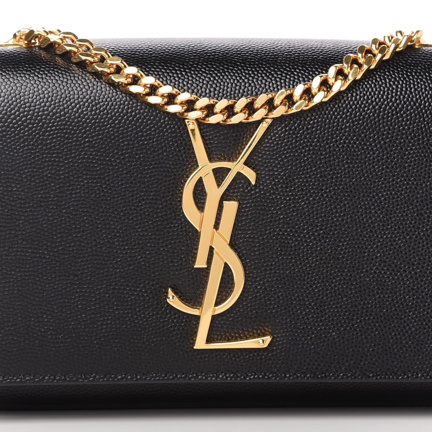 Saint Laurent Grain De Poudre Small Monogram Kate Satchel Black 10 of 10