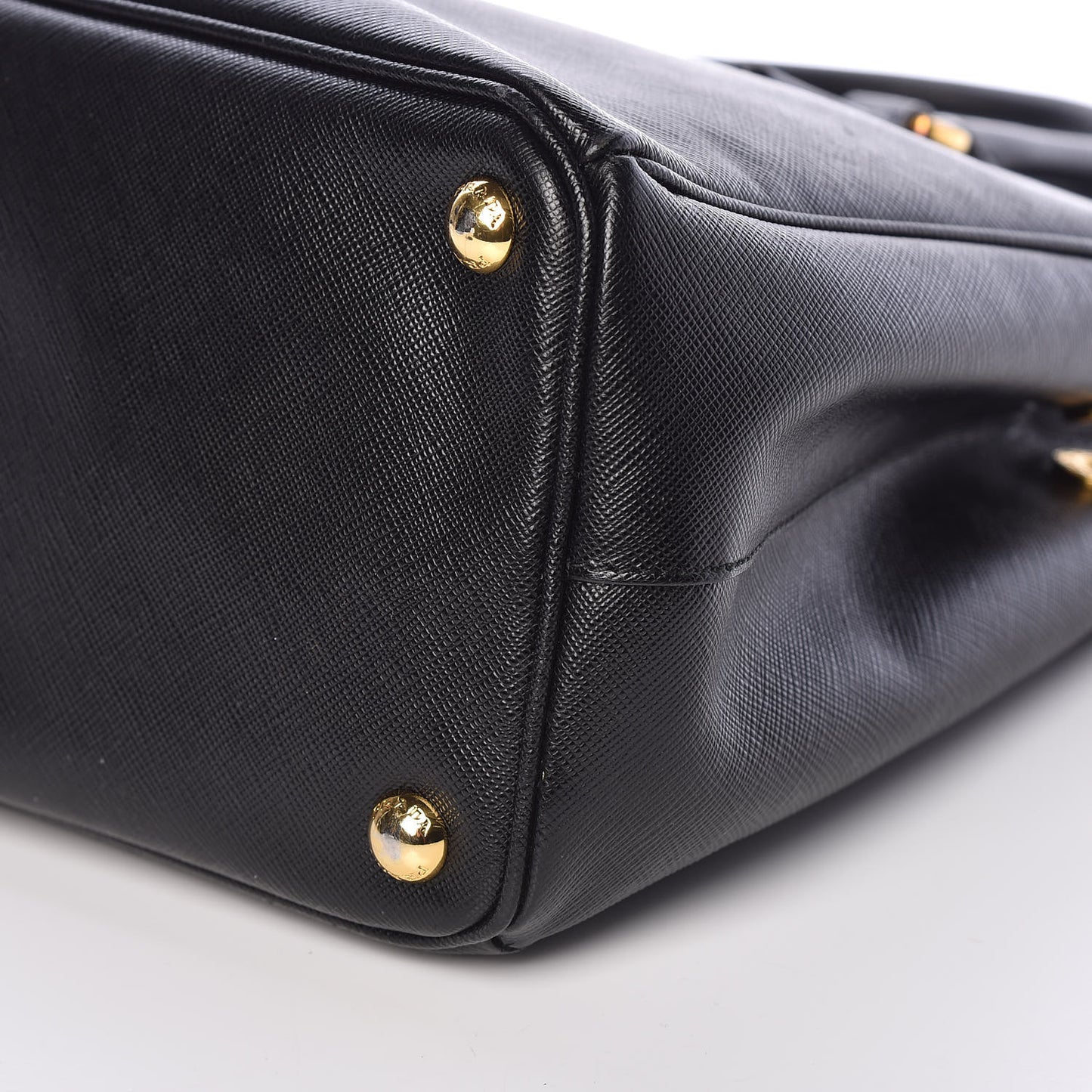 Saffiano Small Galleria Double Zip Tote Black