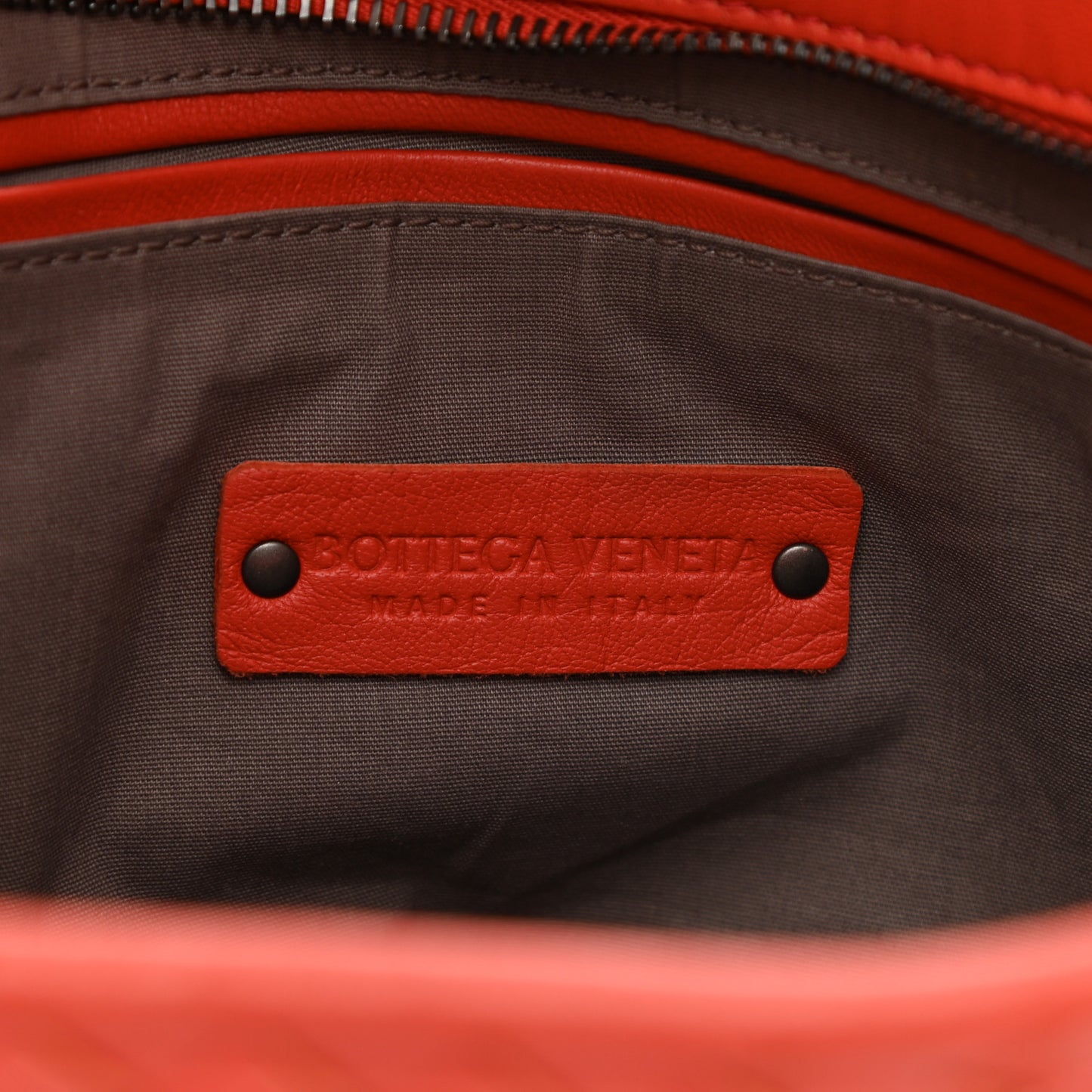Nappa Intrecciato Large Hobo Red