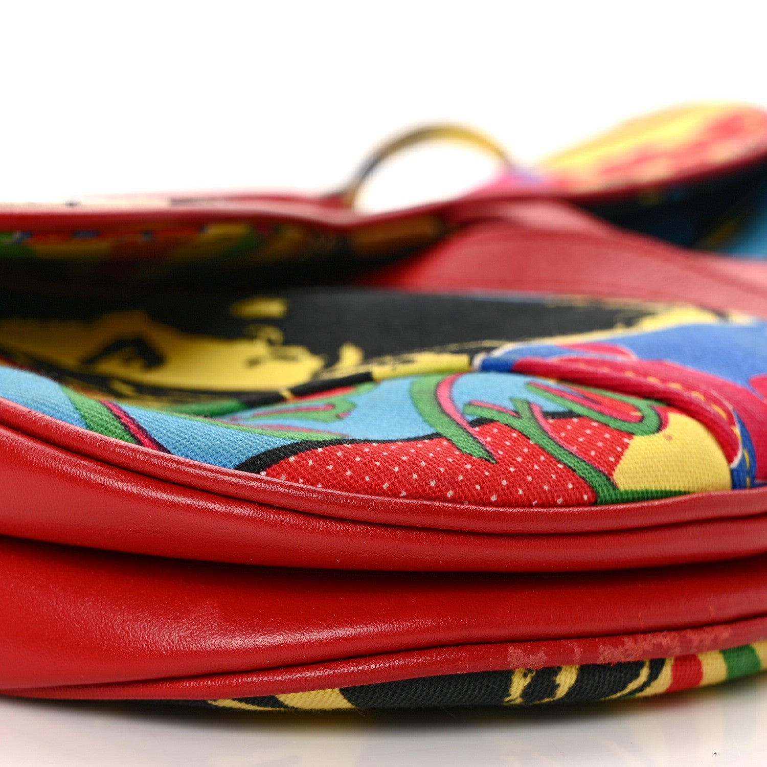 Christian Dior Canvas Bob Marley Saddle Bag Multicolor 8 of 9