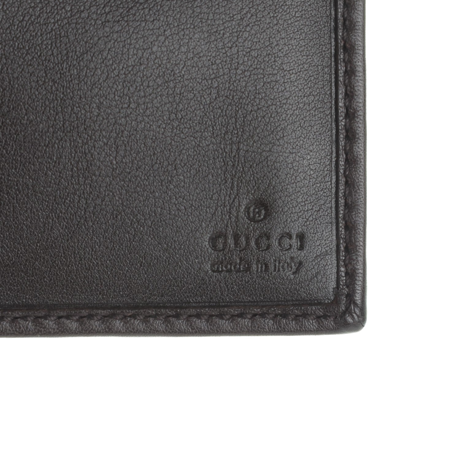 Gucci Monogram Compact Trademark Wallet Dark Brown 6 of 7