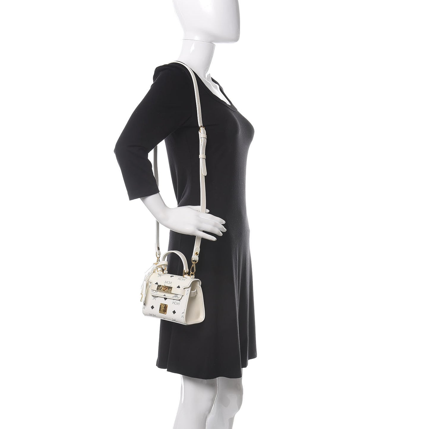 Visetos X-Mini Heritage Top Handle Satchel White