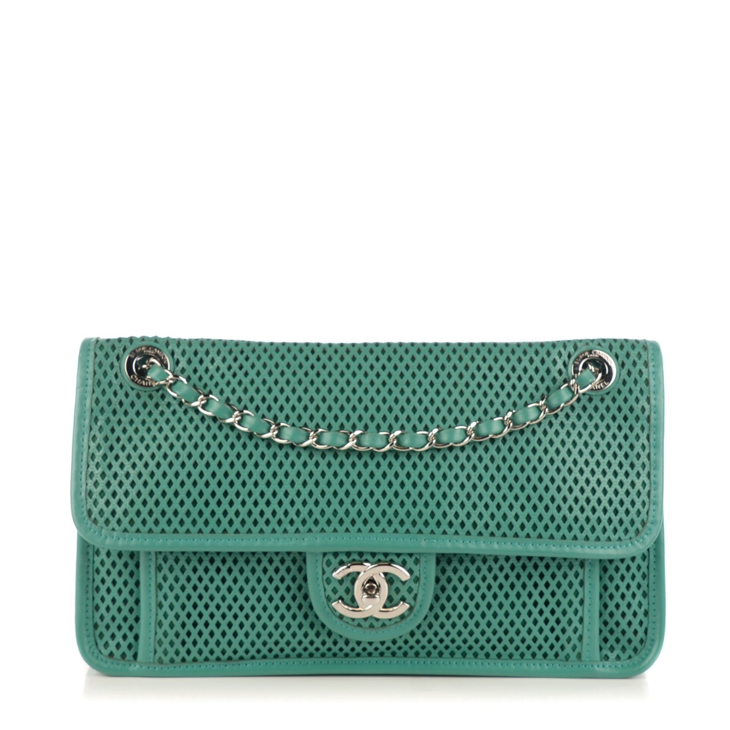 Perforated Calfskin Up In The Air Flap