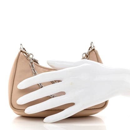 Prada Tessuto Nylon Saffiano Mini Re-Edition 2000 Shoulder Bag Cammeo 2 of 8