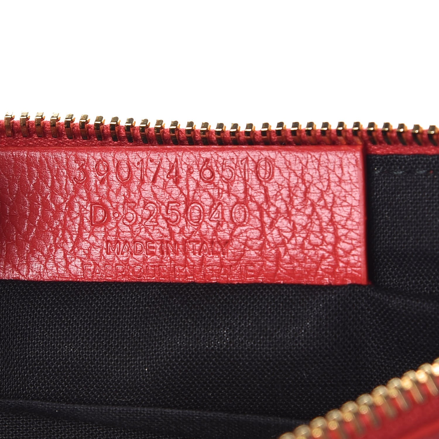 Balenciaga Chevre Gold Metallic Edge Hardware Pouch Rouge Grenade 7 of 7