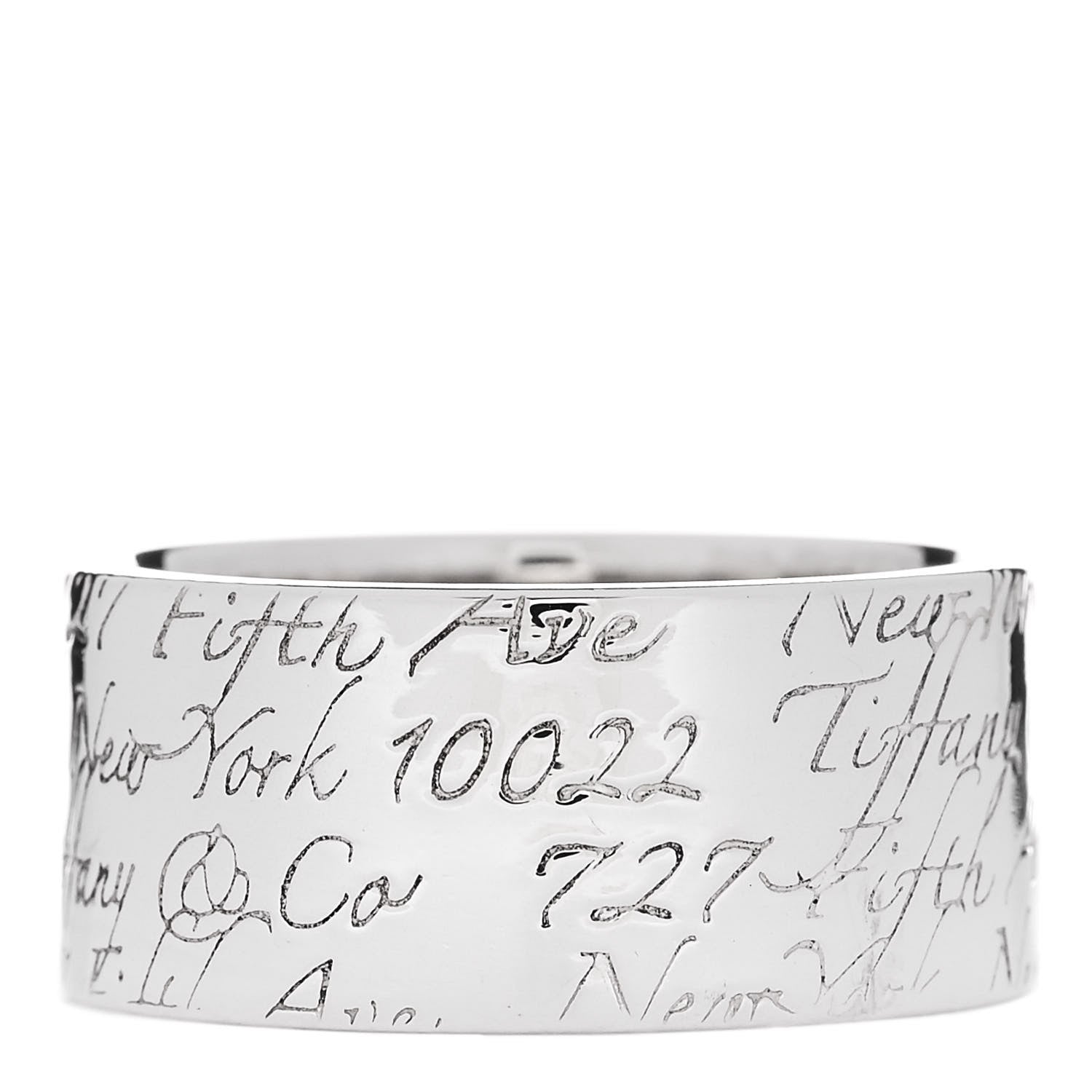 Tiffany Sterling Silver 10mm Notes Wide Ring 60 9 3 of 5