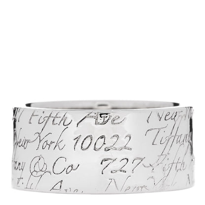 Tiffany Sterling Silver 10mm Notes Wide Ring 60 9 3 of 5