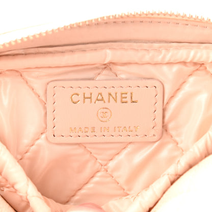Chanel Caviar Quilted Small Curvy Pouch Cosmetic Case Beige 6 of 7