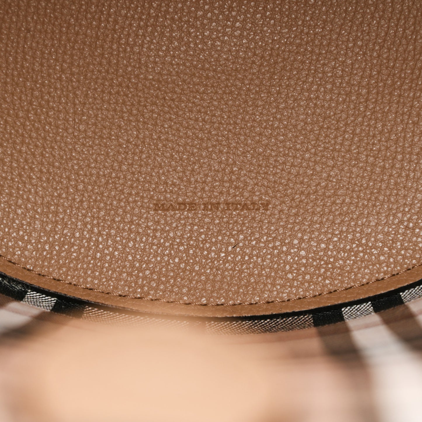 Haymarket Check Colours Small Lorne Bucket Crossbody Beige