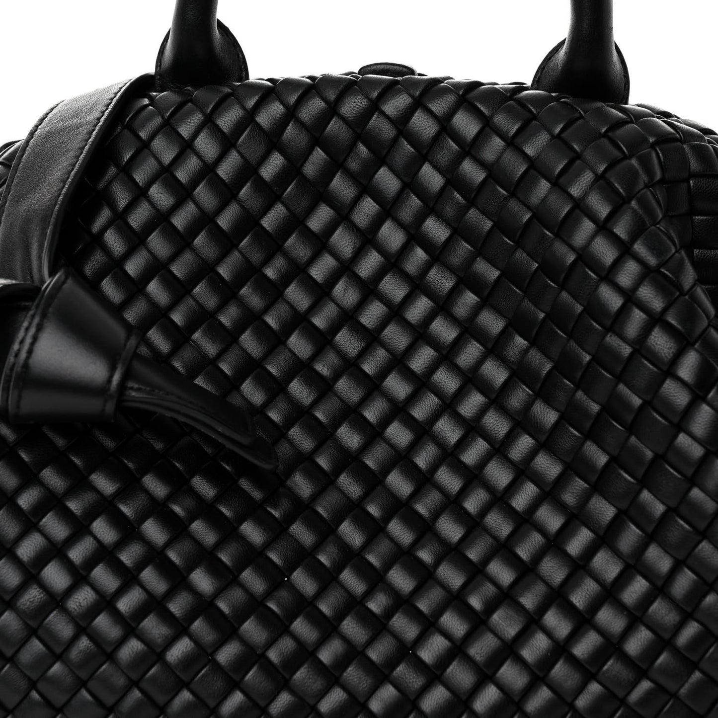 Nappa Intrecciato Medium Padded The Handle Tote Black
