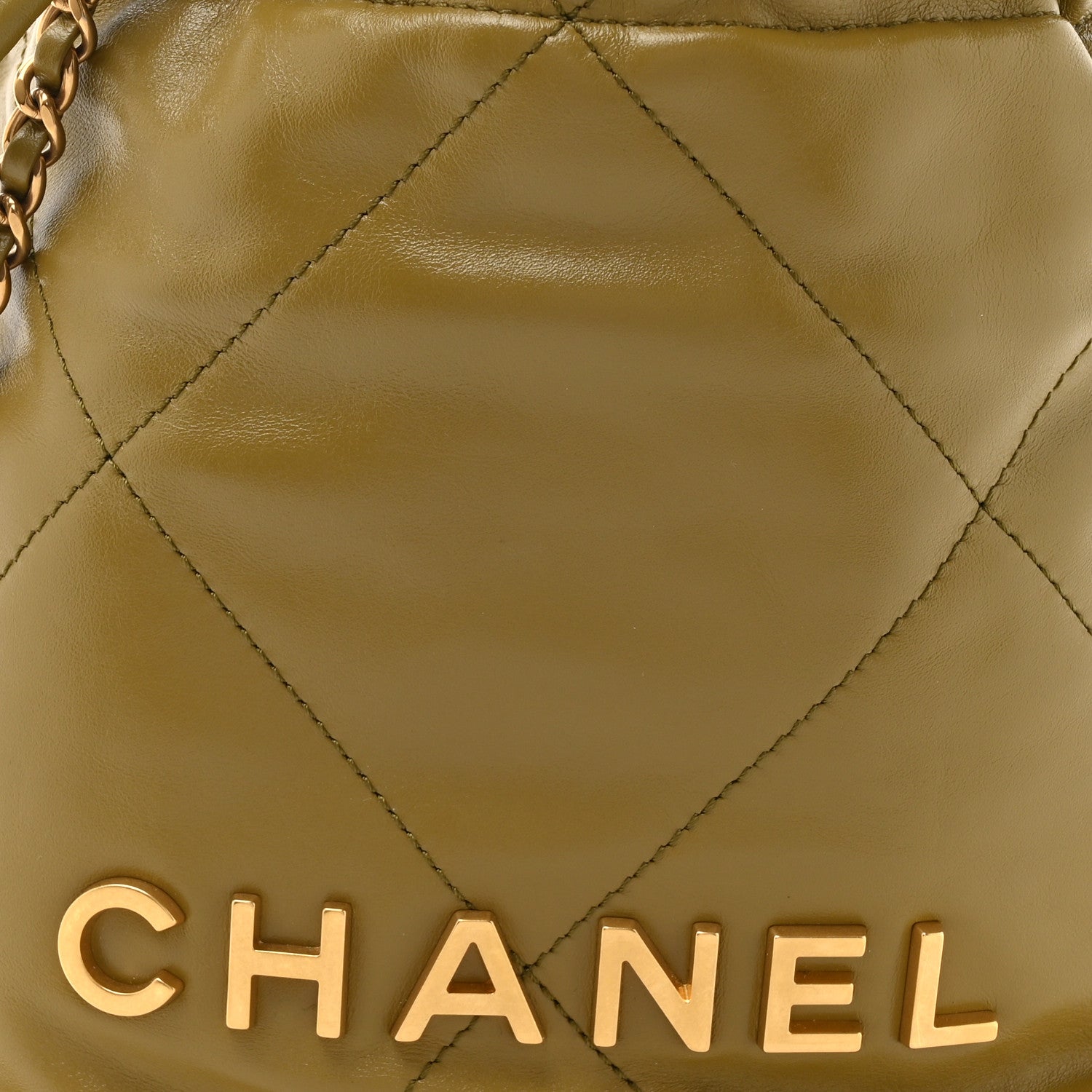 Chanel Shiny Calfskin Quilted Mini Chanel 22 Green 8 of 12